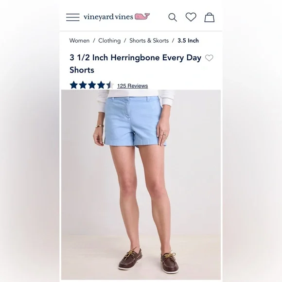 Vineyard Vines 3 1/2 Inch Herringbone Every Day Shorts - Picture 6 of 9